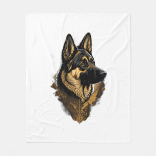 The German Shepherd 004 Fleece Blanket