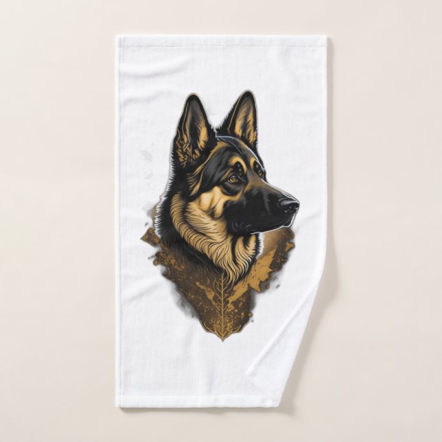 The German Shepherd 004  Hand Towel (Hand Towel)