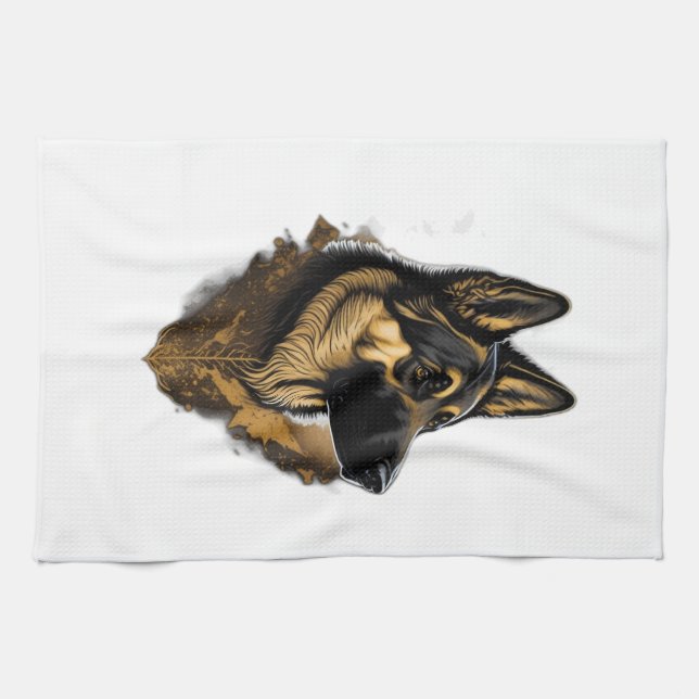 The German Shepherd 004  Kitchen Towel (Horizontal)