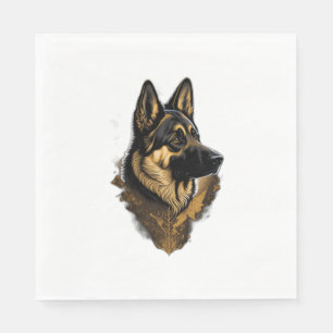 The German Shepherd 004  Napkin