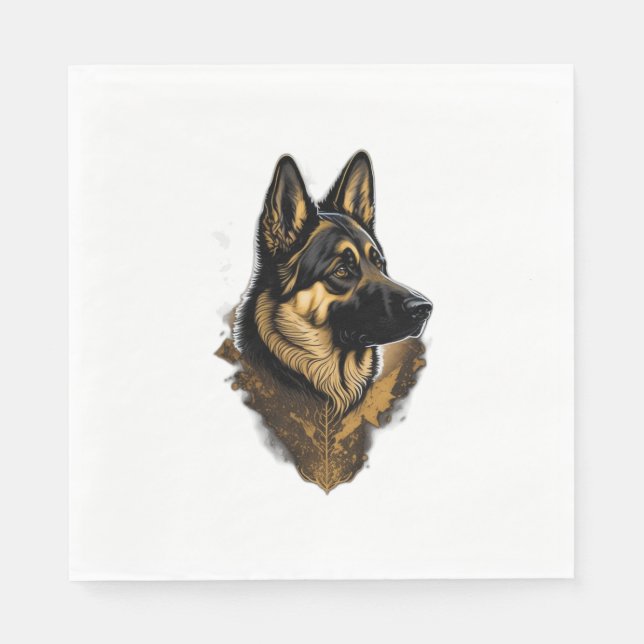 The German Shepherd 004  Napkin (Front)