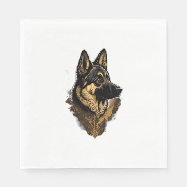 The German Shepherd 004  Napkin (Front)