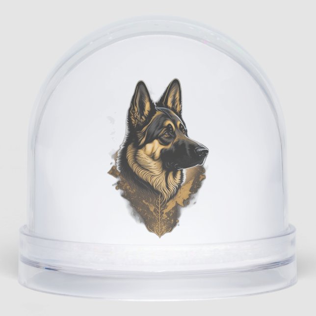 The German Shepherd 004  Snowglobe (Front)