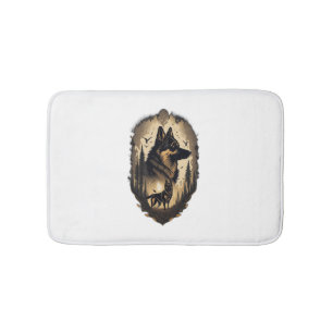 The German Shepherd 005  Bath Mat