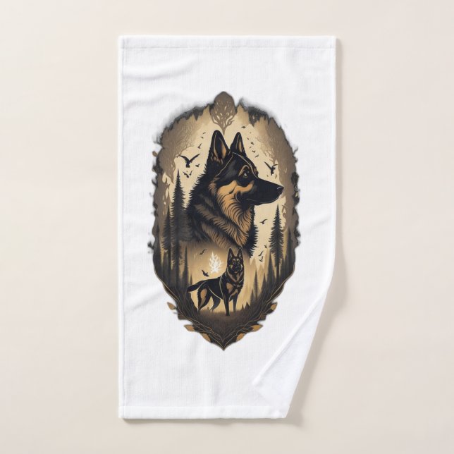The German Shepherd 005  Hand Towel (Hand Towel)