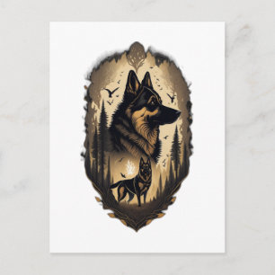 The German Shepherd 005  Postcard