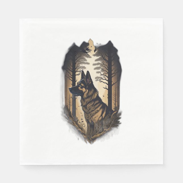 The German Shepherd 006  Napkin (Front)