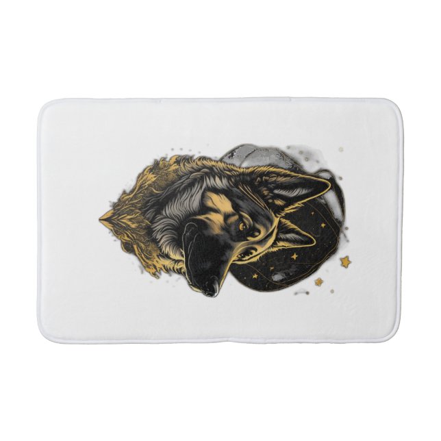 The German Shepherd 007 Bath Mat (Front)