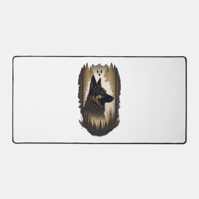 The German Shepherd 008  Desk Mat (Front)