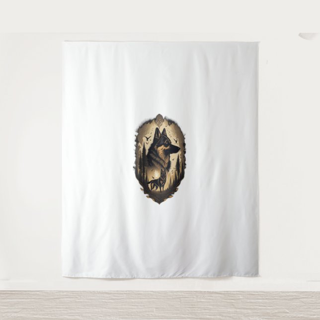 The German Shepherd 008  Tapestry (Front)
