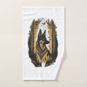 The German Shepherd 009 Hand Towel