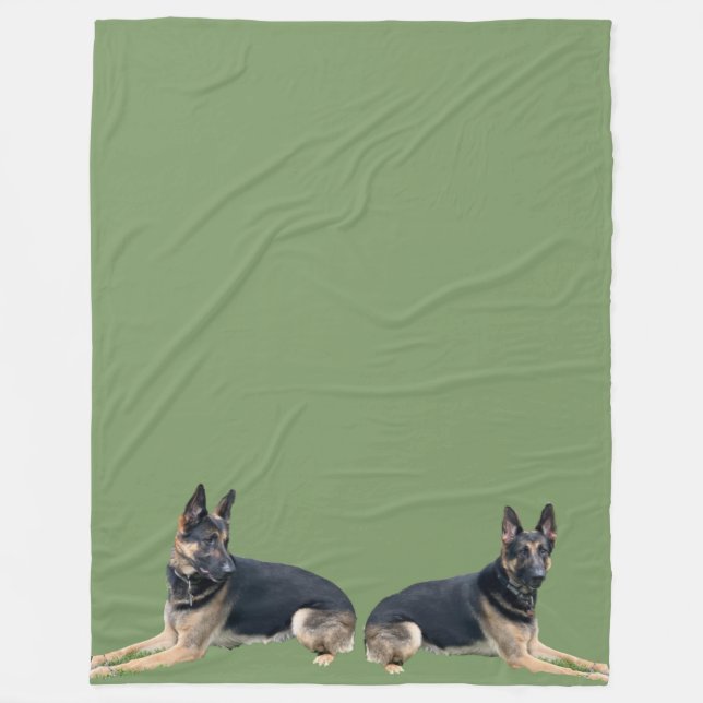 THE GERMAN SHEPHERD throw Fleece Blanket (Front)
