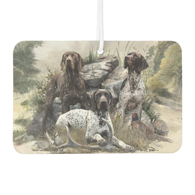 The German Shorthaired Pointer or Deutsch Kurzhaar Air Freshener (Front)
