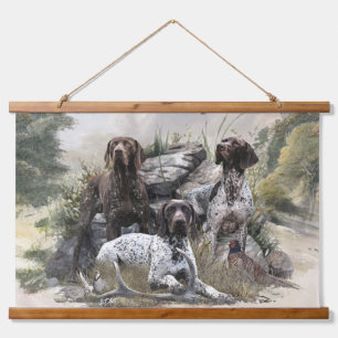 The German Shorthaired Pointer or Deutsch Kurzhaar Hanging Tapestry