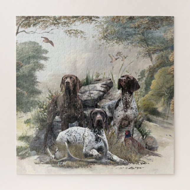 The German Shorthaired Pointer or Deutsch Kurzhaar Jigsaw Puzzle (Vertical)