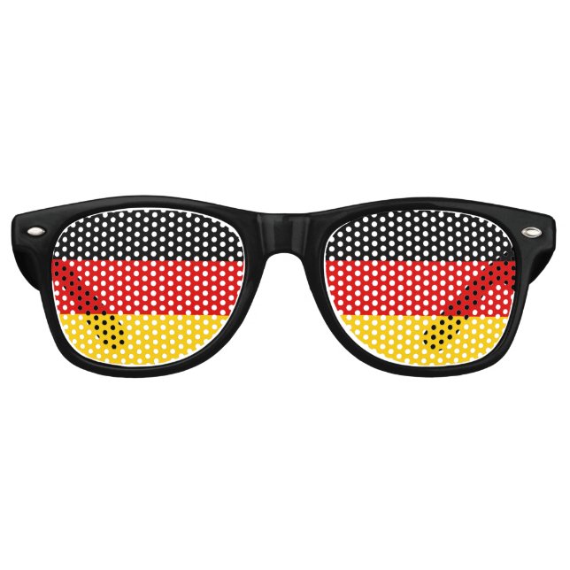 The German tricolour | Flag of Germany Retro Sunglasses (Front)