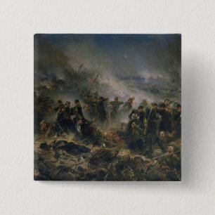 The Gervais Battery at the Siege of Sebastopol 2 Inch Square Button