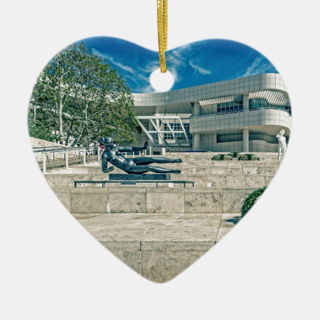 The Getty Centre Arrival Plaza Ceramic Ornament (Front)