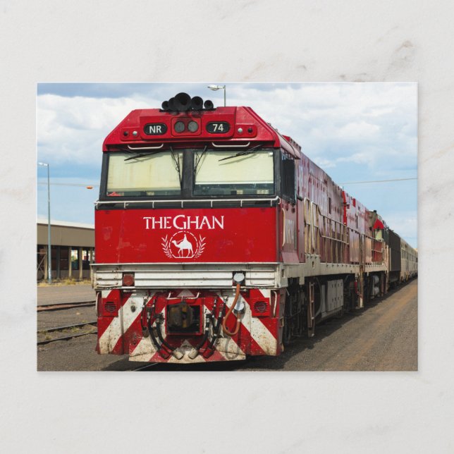 The Ghan famous Australian train Postcard (Front)