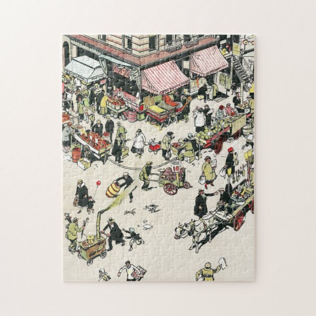 The Ghetto, Lower East Side Manhattan, 1920s Jigsaw Puzzle (Vertical)