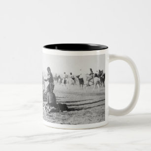 The Ghost Dance, South Dakota, 1890 (b/w photo) Two-Tone Coffee Mug