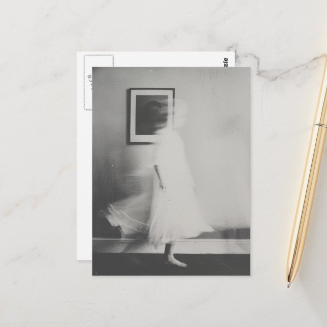 The Ghost in the Hallway Postcard (Front/Back In Situ)
