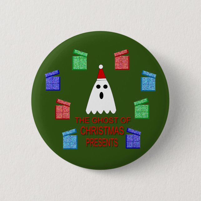 The Ghost of Christmas Presents Funny 2 Inch Round Button (Front)
