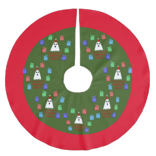 The Ghost of Christmas Presents Funny Brushed Polyester Tree Skirt