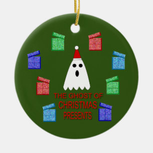 The Ghost of Christmas Presents Funny Ceramic Ornament