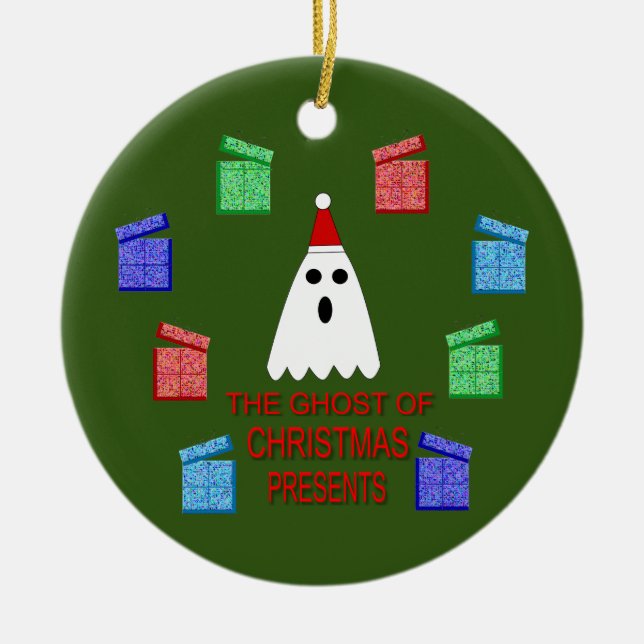 The Ghost of Christmas Presents Funny Ceramic Ornament (Front)