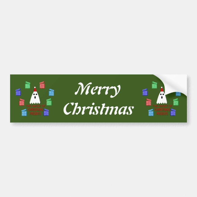 The Ghost of Christmas Presents Funny Custom Bumper Sticker (Front)