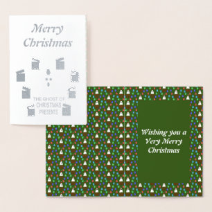 The Ghost of Christmas Presents Funny Custom Foil Card