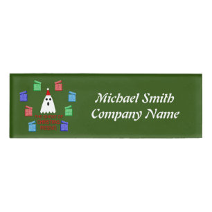 The Ghost of Christmas Presents Funny Custom Name Tag
