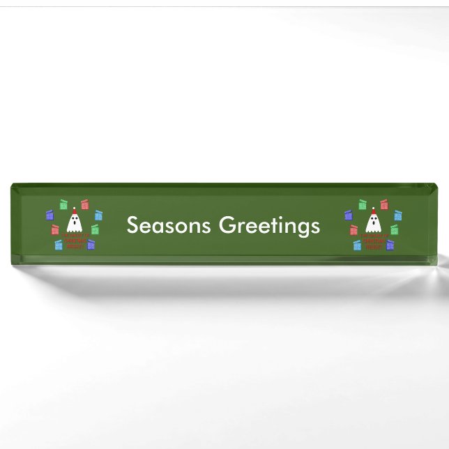 The Ghost of Christmas Presents Funny Custom Nameplate (Front)