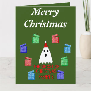 The Ghost of Christmas Presents Funny Festive Card