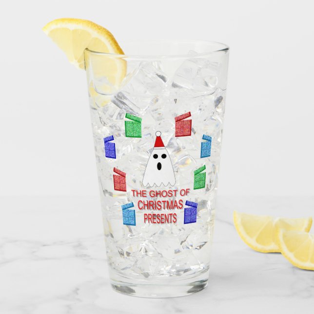 The Ghost of Christmas Presents Funny Glass (Front Ice)