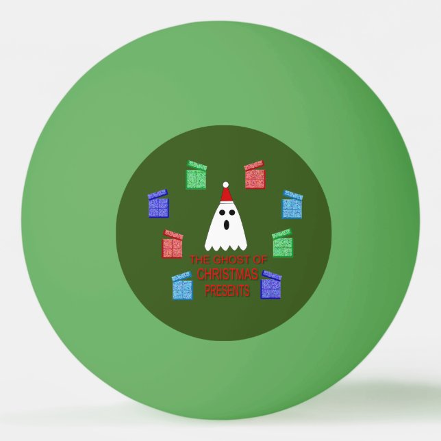 The Ghost of Christmas Presents Funny Ping Pong Ball (Front)