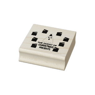 The Ghost of Christmas Presents Funny Rubber Stamp