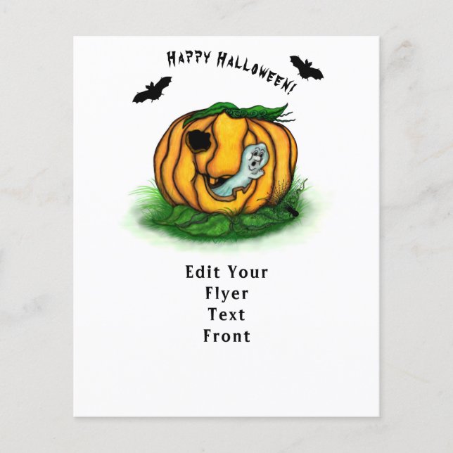 The Ghost of Halloween , Bat , Ghost and Spider Flyer (Front)