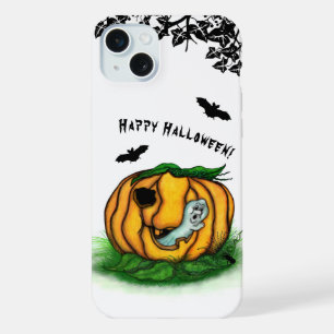 The Ghost of Halloween , Bat , Ghost and Spider iPhone 15 Plus Case