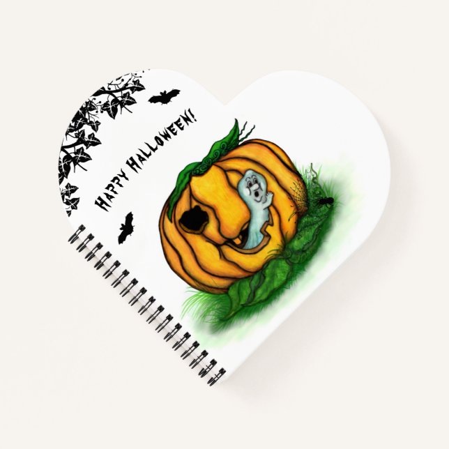 The Ghost of Halloween , Bat , Ghost and Spider Notebook (Front)