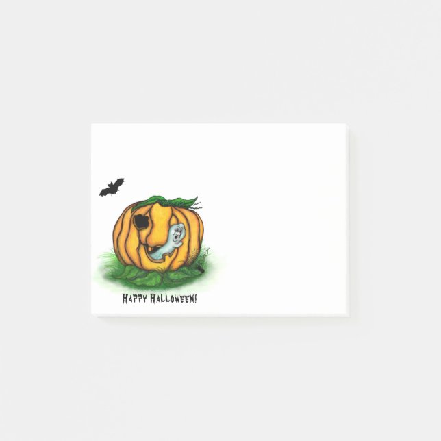 The Ghost of Halloween , Bat , Ghost and Spider Post-it Notes (Front)