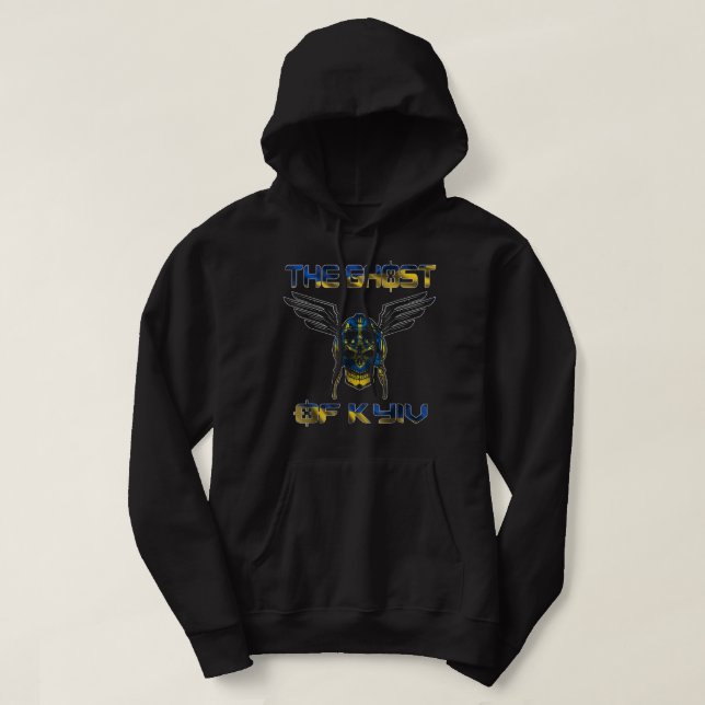 The Ghost of Kyiv, Stand With Ukraine Ukrainian Fl Hoodie (Design Front)