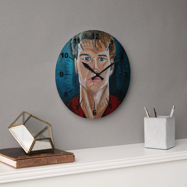 The Ghost Painting by Alfred Fox Large Clock (Office)