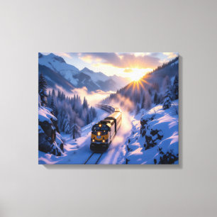 The Ghost Train of Winter Canvas Print
