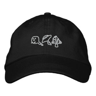 The Ghosts Ufos & Mushrooms hat. Embroidered Hat