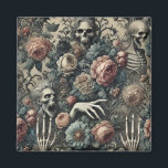 The Ghoul’s Gambit – Gothic Victorian Magnet<br><div class="desc">A bouquet of roses conceals a macabre wager in The Ghoul’s Gambit, where skeletal hands reach through florals like whispered threats. Baroque blooms entwine with the grinning dead, each petal masking a silent move in a game beyond the grave. Perfect for those who play with shadows and bet against eternity....</div>
