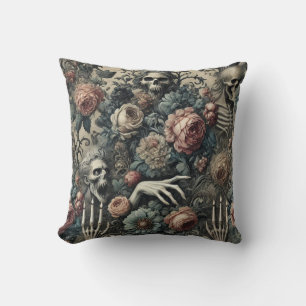 The Ghoul’s Gambit – Gothic Victorian Throw Pillow