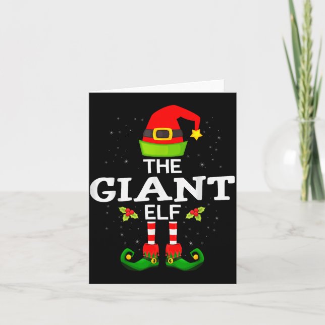 The Giant Elf Christmas Family Matching Pajama  Card (Front)
