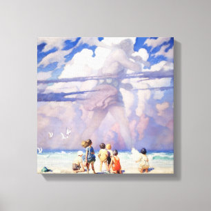“The Giant” Fairy Art by NC Wyeth Canvas Print